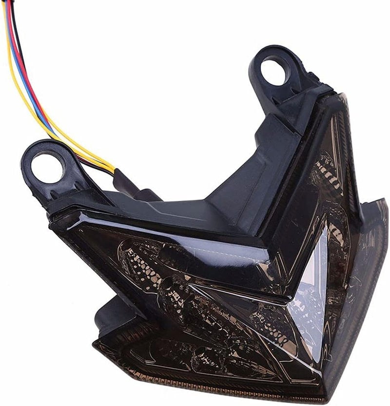 TEBOCR Motorcycle Tail Light Integrated Running Brake Stop Light Turn Signals Lamp Black with License Plate Bracket for Har-ley Hon-da Ya-maha Su-zuki Ka-wasaki - Image 1